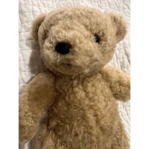 Vintage Ralph Lauren RL Tan Brown Bear Plush Stuff Animal Button Eyes 15 Inches